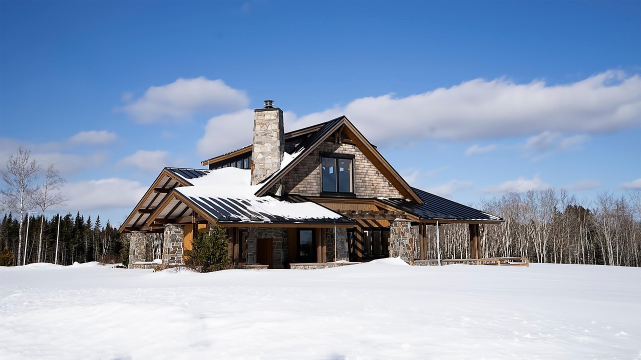 home in winter chimney inspection services