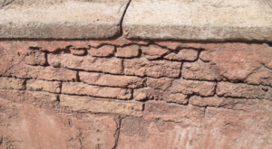 broken brick wall