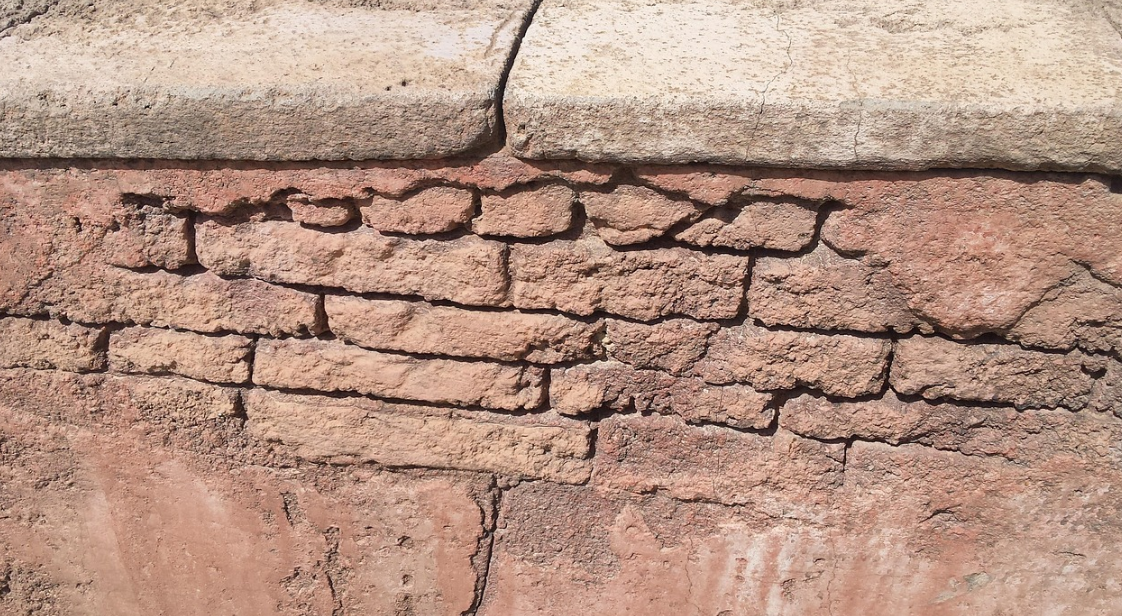 broken brick wall