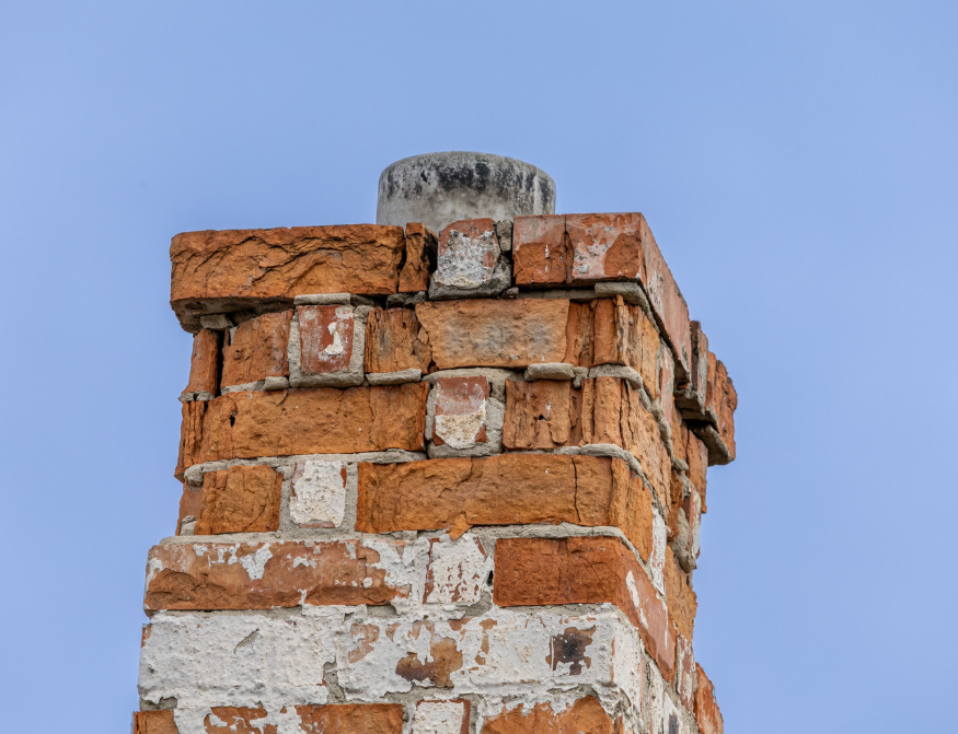 brick efflorescence chimney